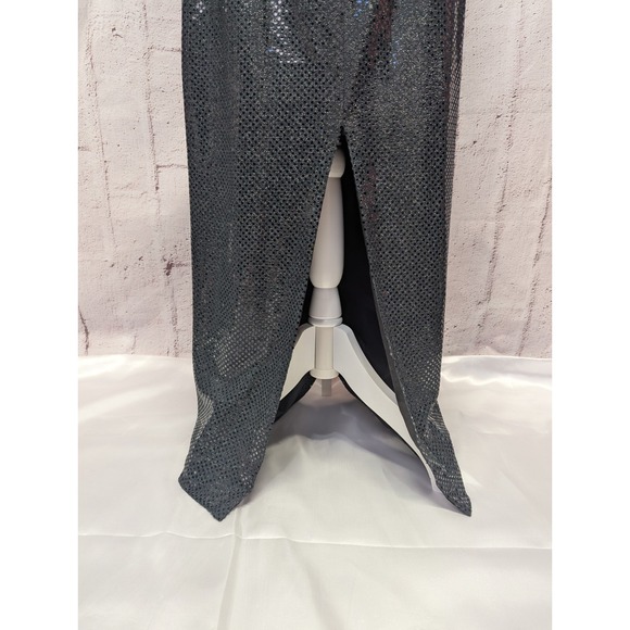 Roberta Vintage Black Sleeveless Sequin Dress Halter Cocktail Evening Sz 13/14 - Picture 6 of 9